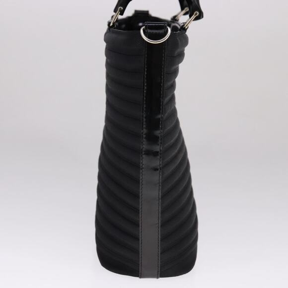 GUCCI Bamboo Handbag Nylon Black Silver 000 1998 000 1998